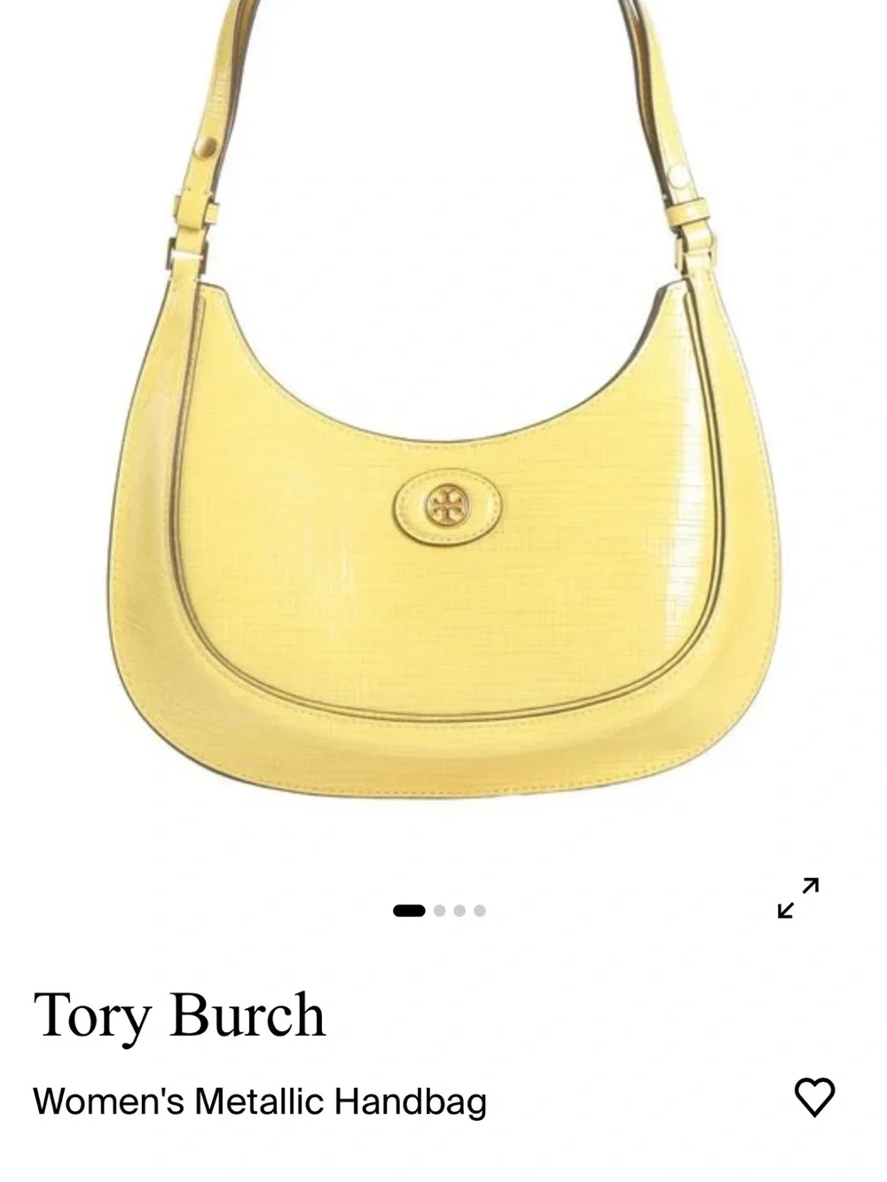Tory Burch Lemon Yellow Leather Shoulder Hobo